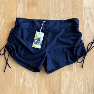 🌊 Halara Swim Shorts. Adjustable Cinched Ruched Sides. New with tags. L